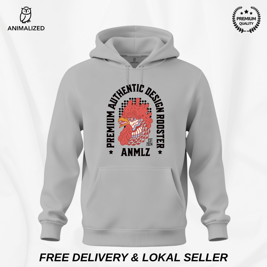 Animalized Premium Authentic Rooster Rooster Hoodie เสื้อกันหนาว
