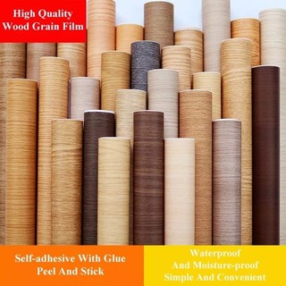 Wallpaper Stiker Kayu PVC Lemari Meja – Pelapis Furniture Anti Air Motif Serat Kayu Premium
