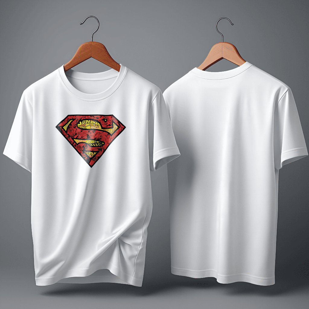 เสื้อยืดคู่รักครอบครัว (SOLD INDIVIDUNALY) Superman Comic & Superman Hero - 100% Cotton Combed 30s -