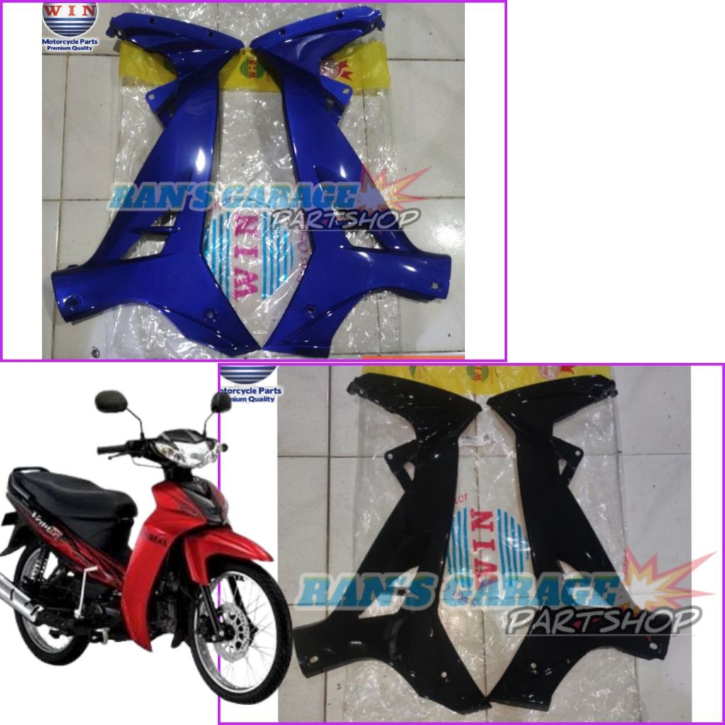 WIN WINGS IN YAMAHA VEGA R ใหม่ 3SO 4D7 สีสีฟ้าสีดํา TEBENG BODY LEGSIELD VEGA R ปี 2006 2009 ORIGIN