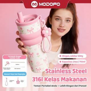 Modofo Tumbler Stainless 316 710ml Tumblr Tahan Dingin 24 Jam Aesthetic Botol Minum Termos Air Panas