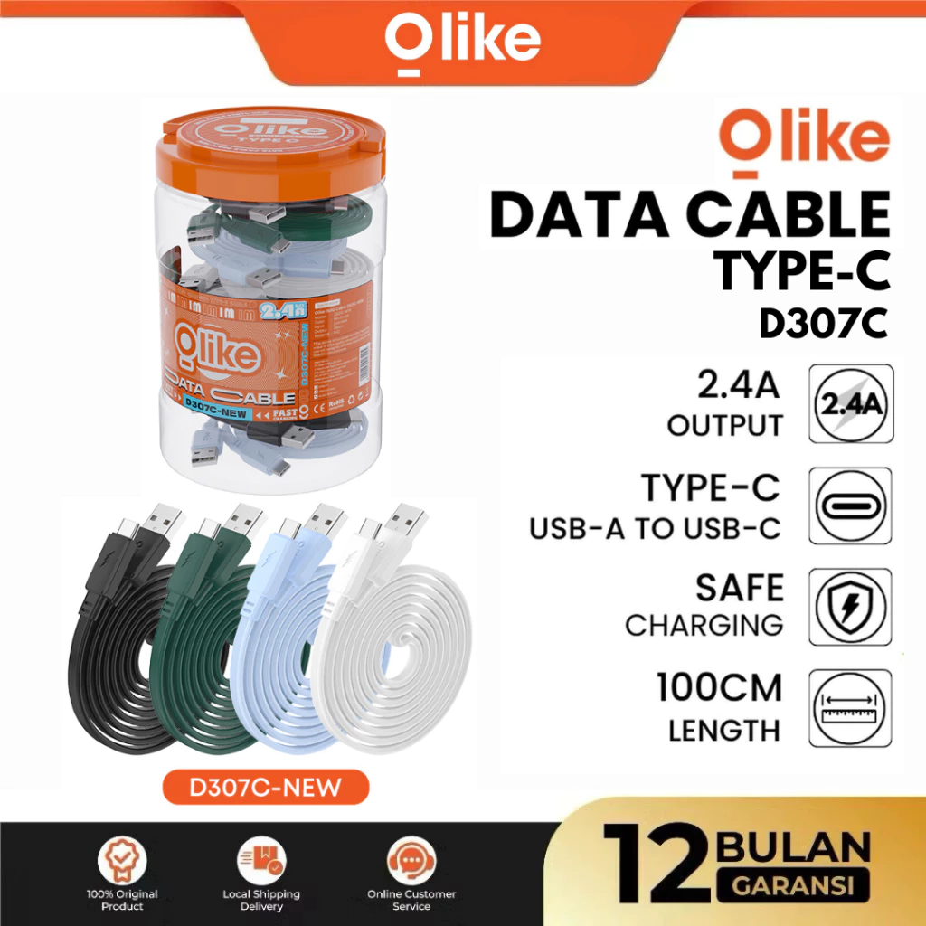 OlyIKE D307C สายชาร์จ TYPE-C 2.4A 1 เมตร