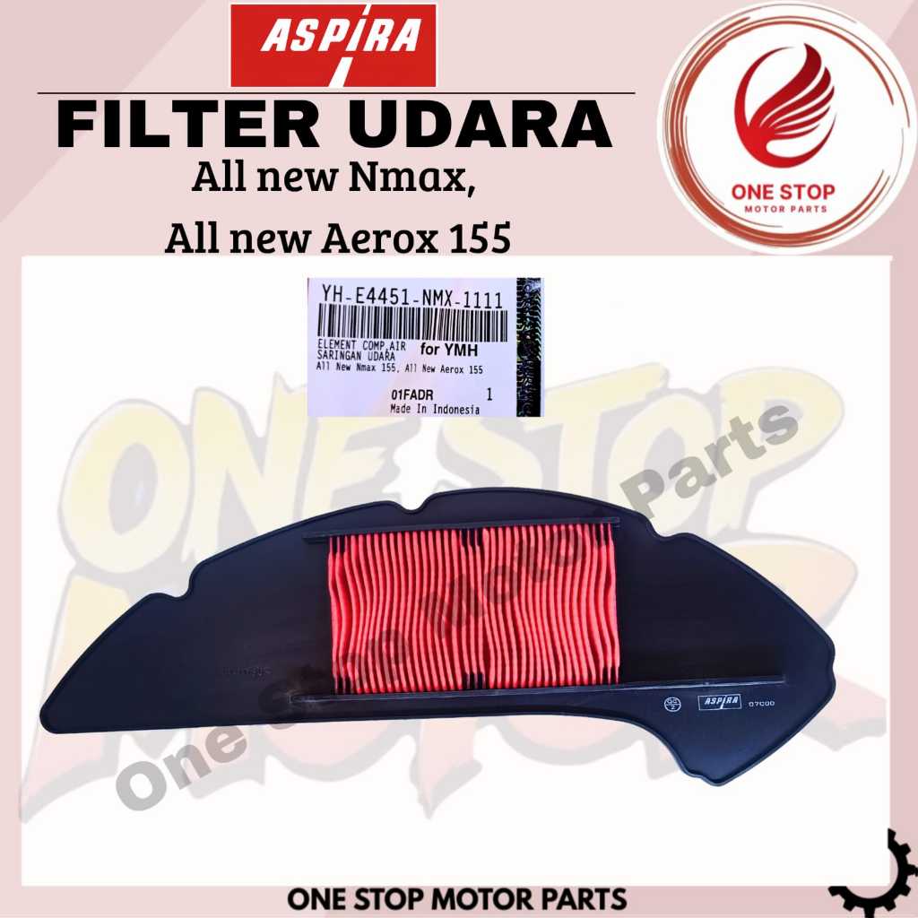 ใหม่ทั้งหมด NMAX 155 YH-E4451-NMX-111 กรองอากาศ ASPIRA ดั้งเดิม