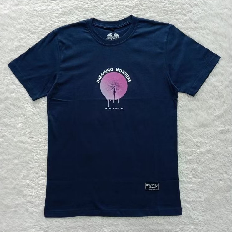 Anyway เสื้อยืดแขนสั้นสีกรมท่า 708