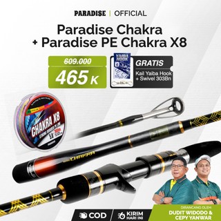 Paradise - Bundling Joran Paradise Chakra + PE Chakra [Free Yaiba Hook + Swivel] High Response Solid Carbon