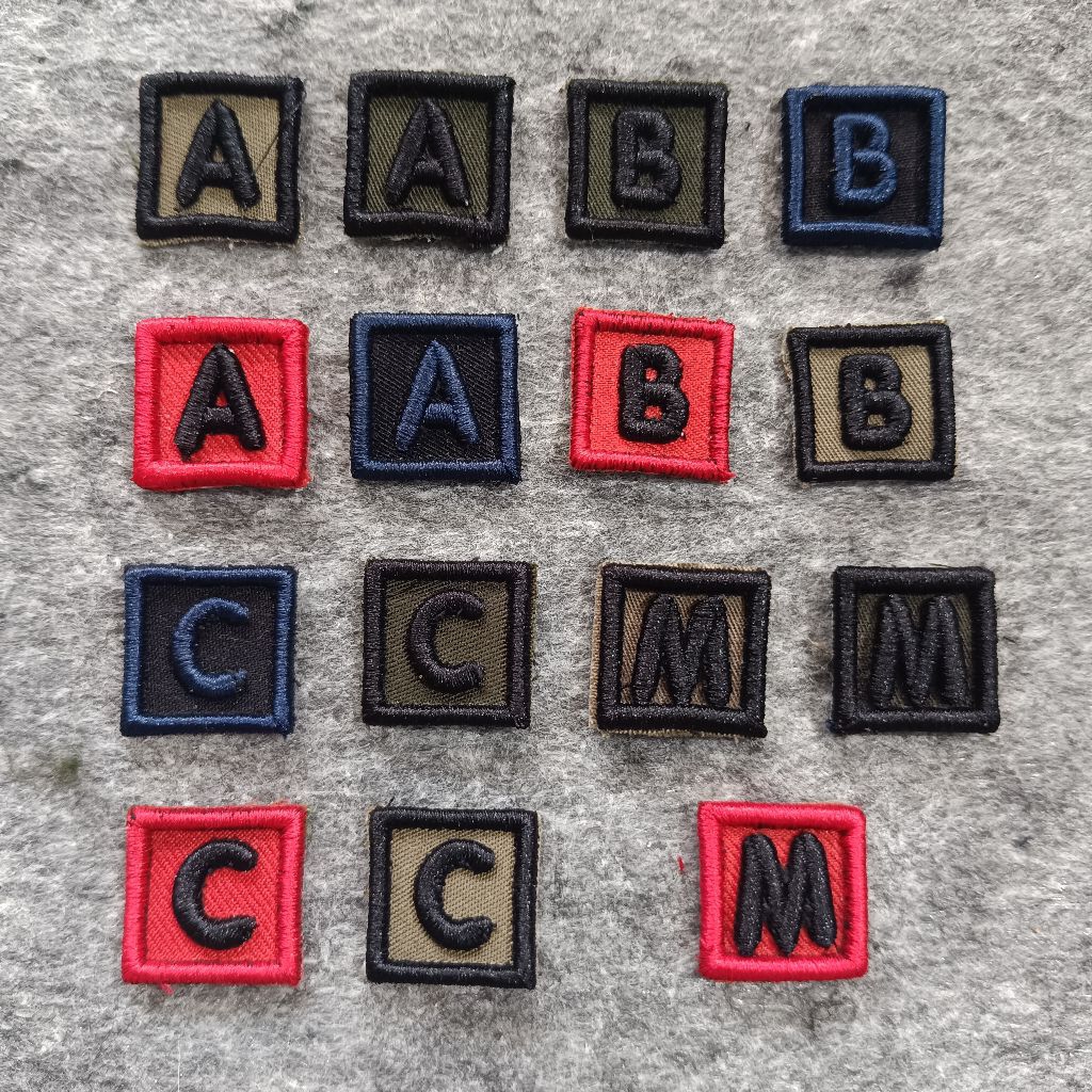 BRIMOB BATALYON Letter Bet งานปักนูน / BRIMOB BATALYON Bet / BRIMOB BATALYON Letter Bet