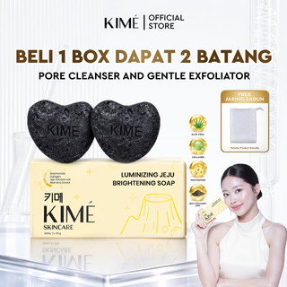 KIME LUMINIZING JEJU BRIGHTENING SOAP – Sabun Pencerah Badan Wajah Sabun Pemutih Glowing Badan Muka