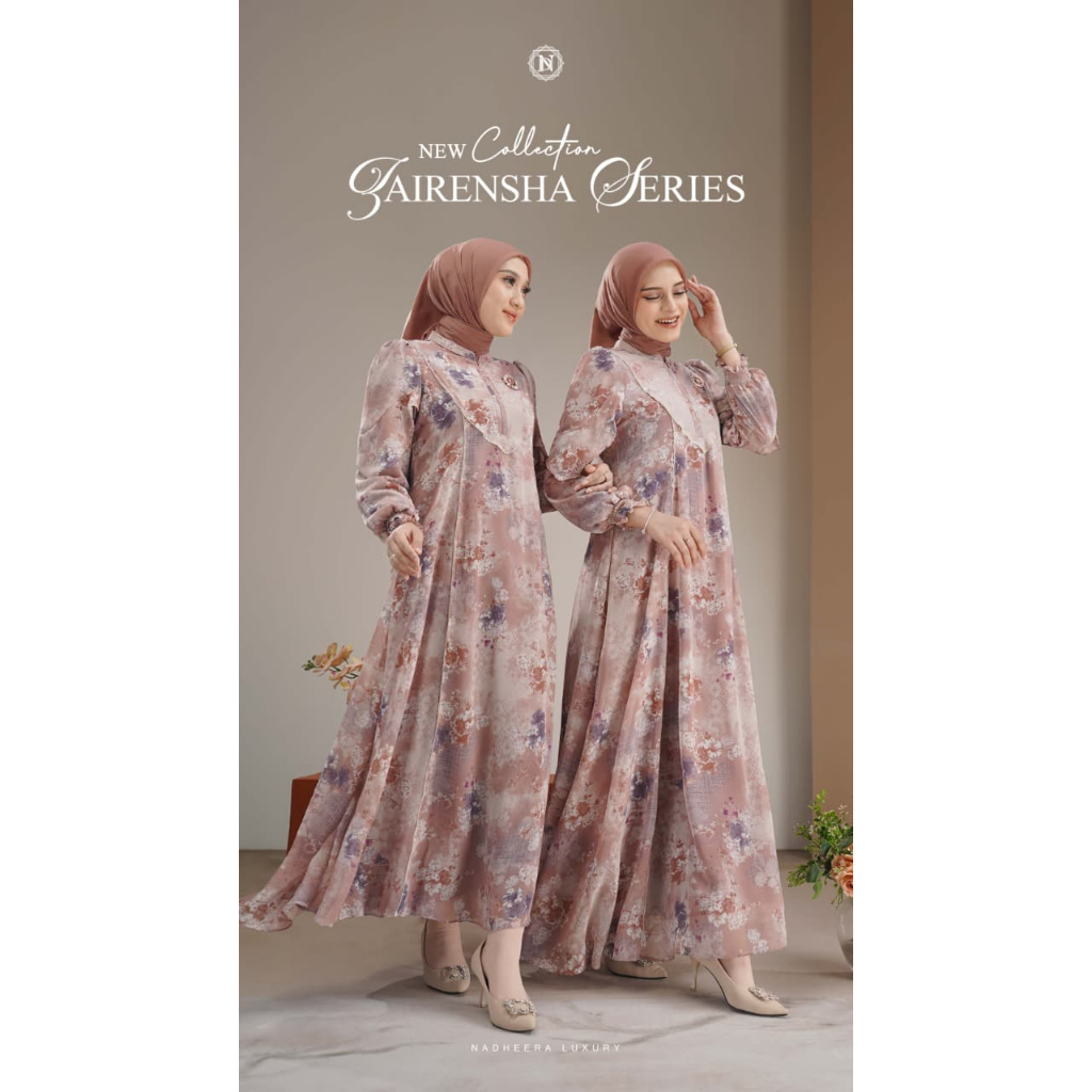READY / ZAIRENSHA SERIES (MIDI DRESS) NADHEERA LUXURY / NEWEST GAMIS / BY NADEHEERA LUXURY / gamis s