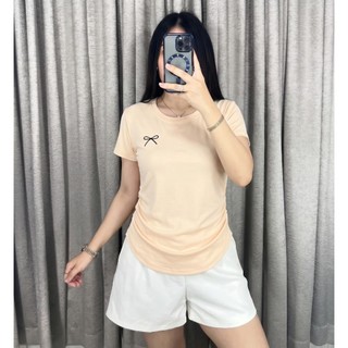 ALUNA TOP Kaos Oval Oblong Serut  Wanita/Bahan Spandek Distro Printing Premium/Lengan Pendek/Atasan/Baju Kasual/T-shirt
