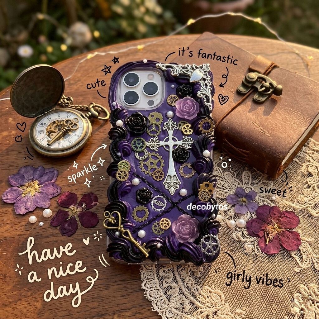 (decobytos) PRE-ORDER Decoden Phone Case Casing Paskah Style mut สําหรับ HP Handmade Deco Cream 3D ท