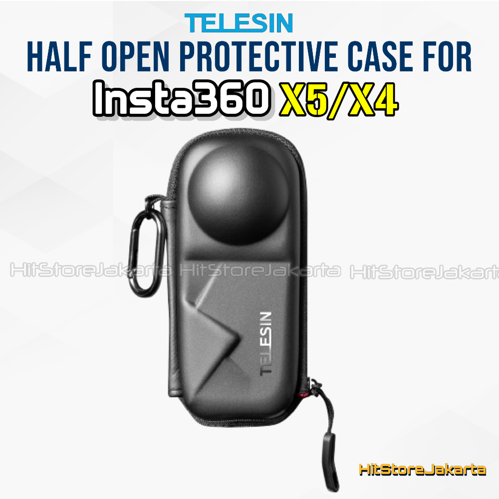 TELESIN Mini Bag สําหรับ Insta360 X5 Insta360 X4 Semi Open Portable Case
