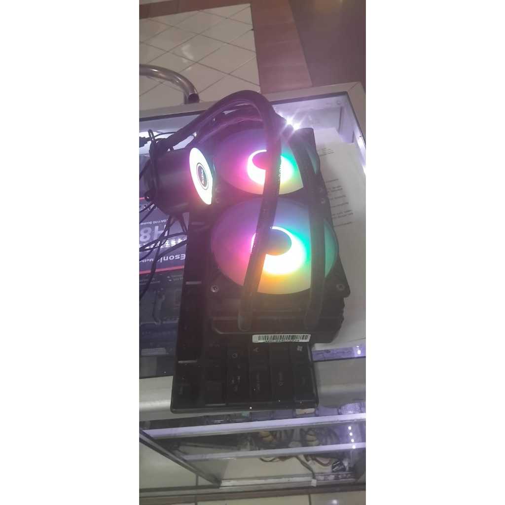 PC COLLER DA240 ARGB 240 มม. AIO Liquid CPU Cooler Water Cooling สีดํา