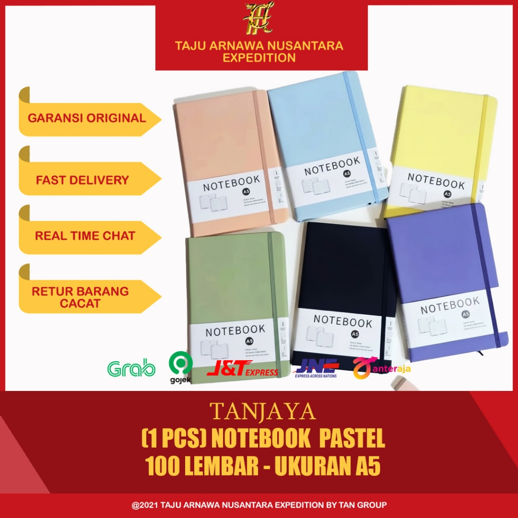 (1PCS) NOTEBOOK / AGENDA A5 SIZE PASTEL COLOR / A5 NOTEBOOK 100 แผ่น / PASTEL AGENDA 100 แผ่น A5 / C