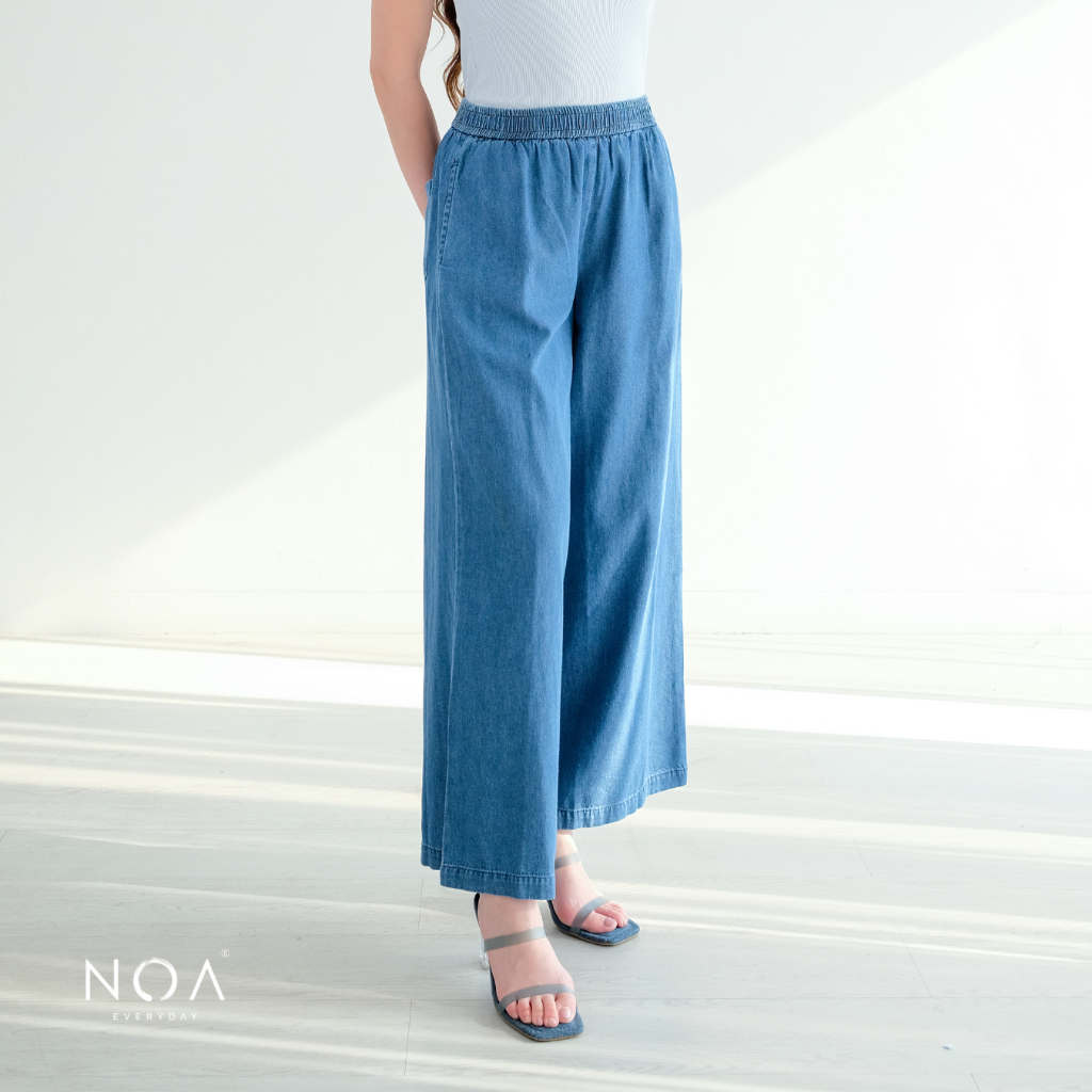 NOAeveryday I JINZUME Relax Straight Pants I Womens Bottoms I Relax Straight Denim & Linen Long Pant