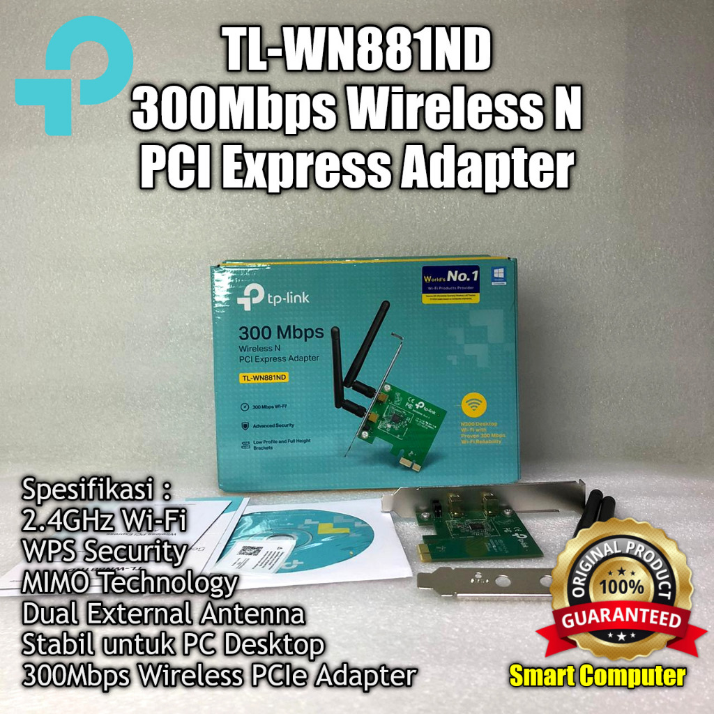 TP-LINK 300Mbps WIreless N PCI Express Adapter TL-WN881ND