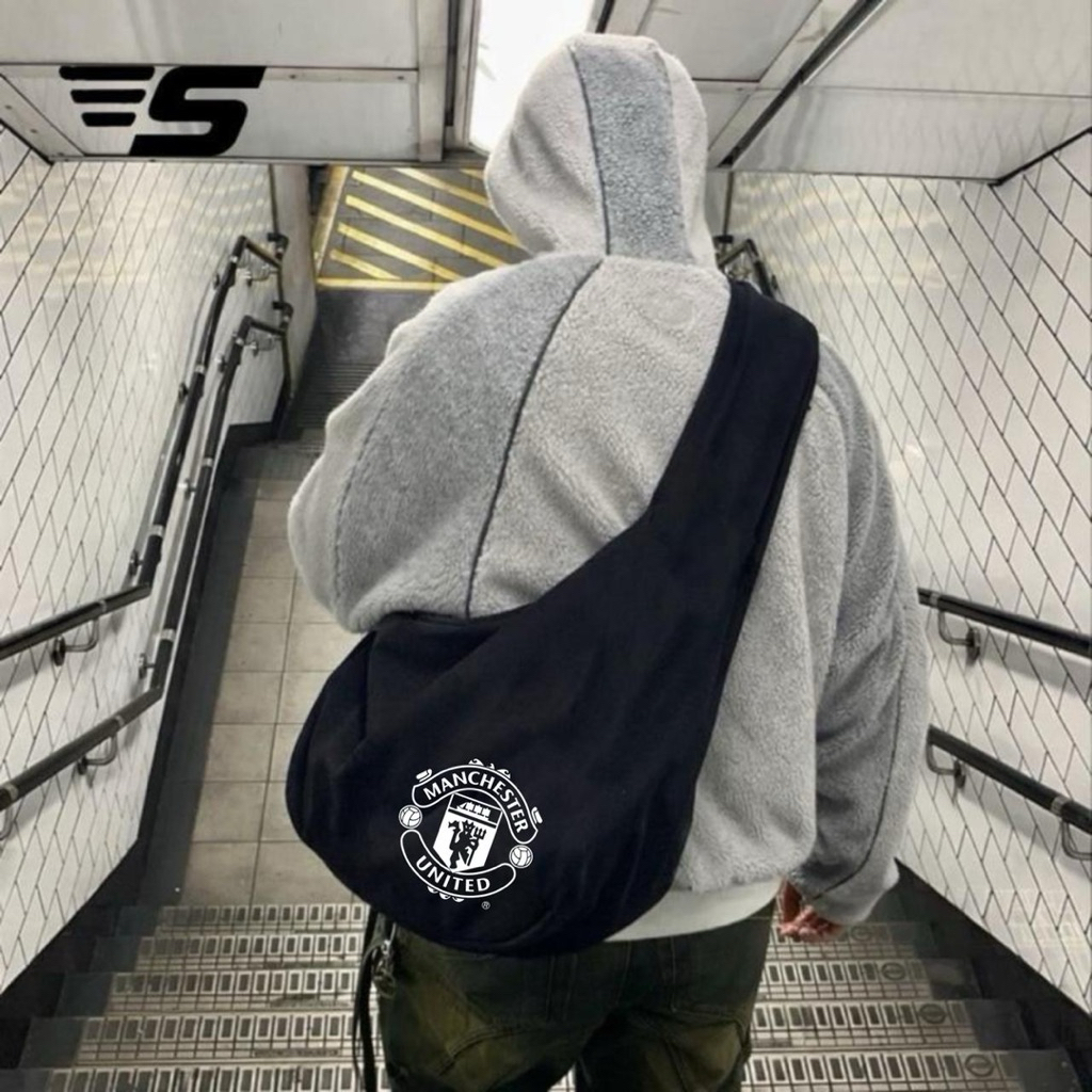 Sserapim - Manchester United Tsunobag / Boho Crossbody Bag Slingbag Mens Canvas Vintage Totebag Sken
