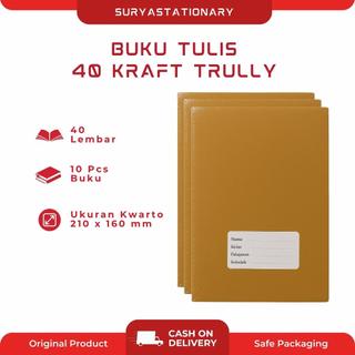 TRULLY BUKU TULIS  KRAFT 40 (PAK) + FREE GIFT / BUKU TULIS 40 LEMBAR / BUKU KRAFT TRULLY
