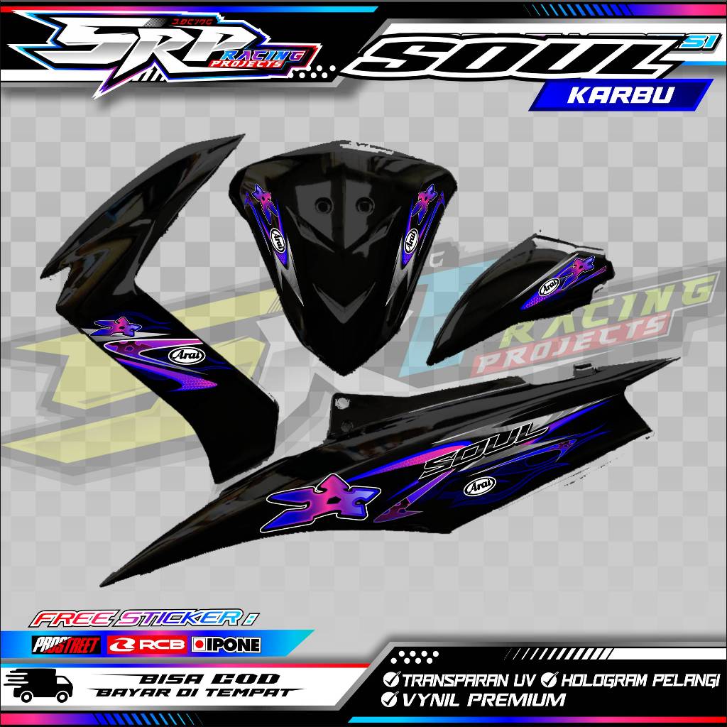 YAMAHA MIO SOUL CARBON VARIATION STRIPING - ARAI EDITION / MIO SOUL CARBON MOTORCYCLE VARIATION STIC