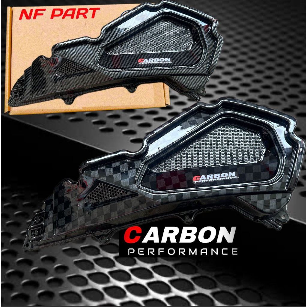 MESIN NF K97 คาร์บอนกล่องกรองสําหรับ PCX 150 ADV 150 รถจักรยานยนต์เครื่องยนต์ป้องกันตัวกรอง GLOSSY คาร์บอน CHESTATION VARI