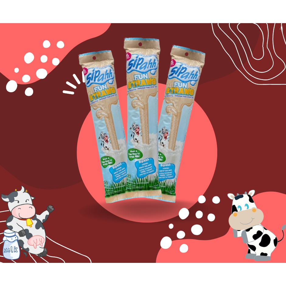 Sipahh Fun Straw Pack 5s Caramel (ซื้อ 1 แถม 1) (EXP 29 OCTOBER 2026)
