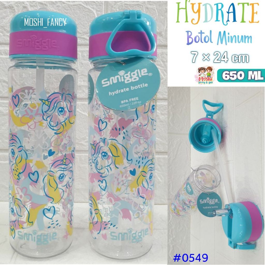 HIJAU Bright Uni Green Drink Up Drink Up Drinking Bottle / 650 ml Childrens Drinking Place / Bright 