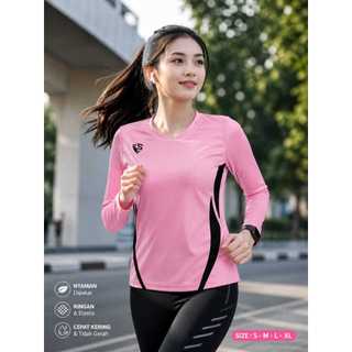 ( PAKET 3PCS 100RB AN ) Baju olahraga wanita kaos running padel gym senam badminton bulurangkis tenis volly terbaru