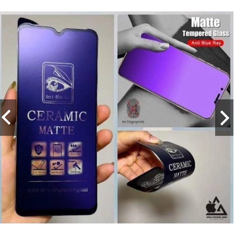CERAMIC BLUE ANTI-SCRATCH BLUE MATTE ANTI-OIL OLD TYPE OPPO A1K/A33/A53/A54/A55/F9/A83/F1S/F5/F5 YOU
