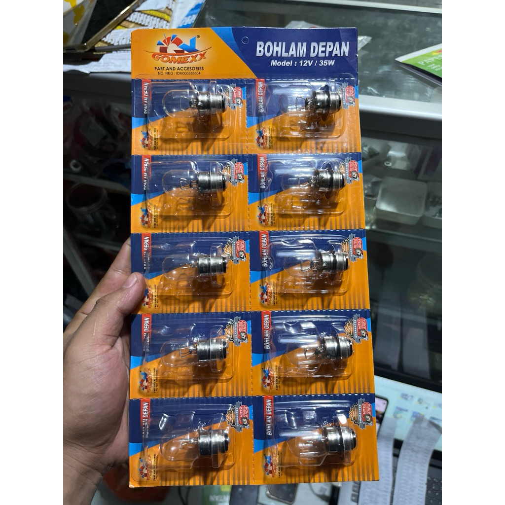 หลอดหน้า Go max 1 แผ่น มี 10 ชิ้น 12/35w ไม่หักง่าย