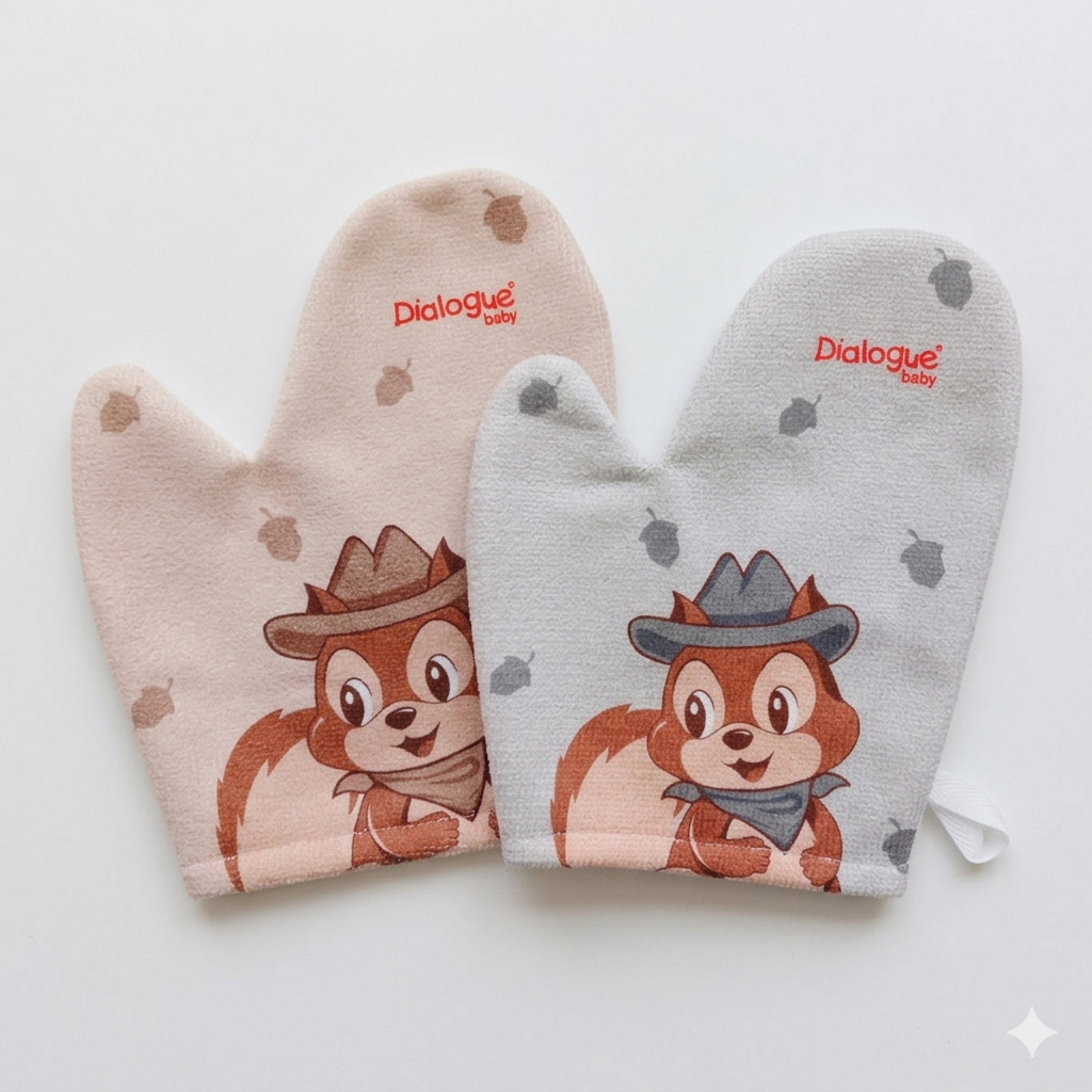 Dialogue Baby Microfiber Squirrel Series Baby Hand Washcloth DGW1239