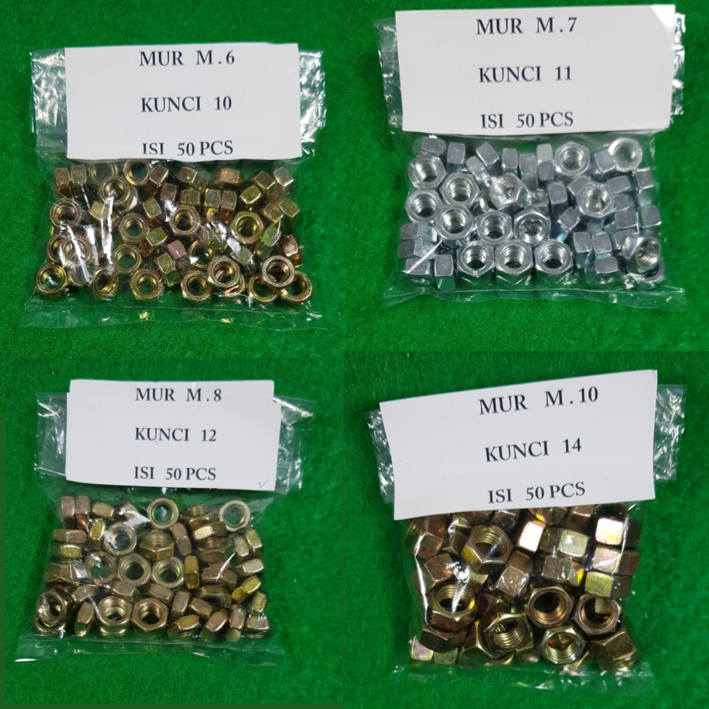 M6 NUT KEY 10, M7 KEY 11, M8 KEY 12, M10 KEY 12, RING 14mm (CONTENTS 50 ชิ้น)