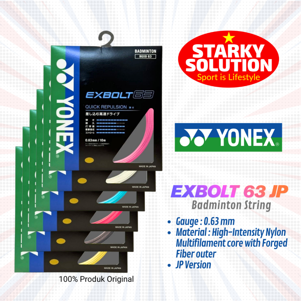 สายแบดมินตัน YONEX EXBOLT 63 JP ของแท้ของญี่ปุ่น