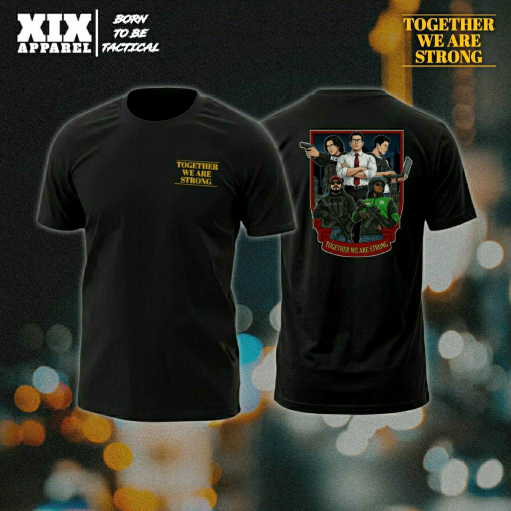 เสื้อยืดยุทธวิธี "TOGETHER WE ARE STRONG" Cotton Combin 24s