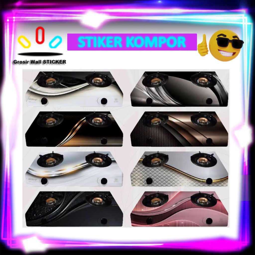 ใหม่ล่าสุด 1 BURNER AND 2 BURNER STOVE STICKERS - MODERN GAS STOVE STICKERS