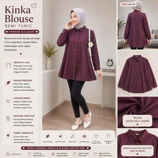 KINKA BLOUSE POLOS WANITA