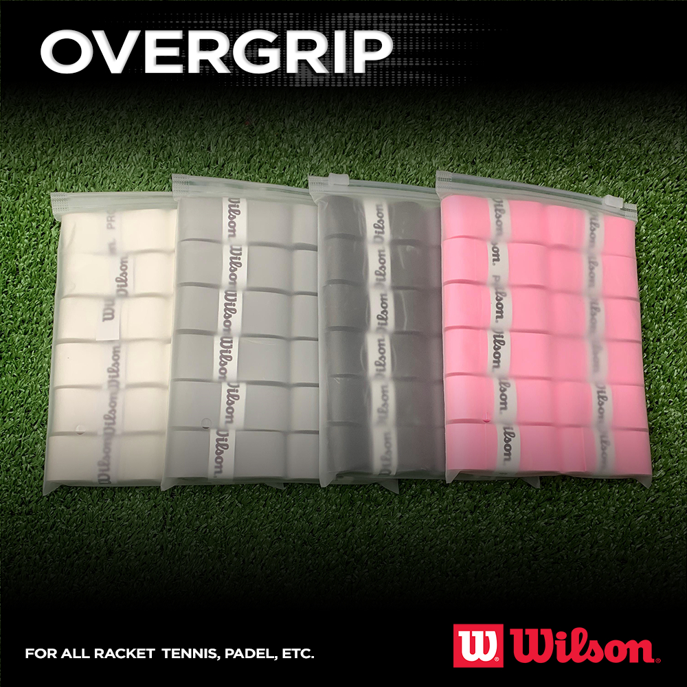 WILSON ไม้เทนนิส Overgrip Grip, Padel, แบดมินตัน 12 ชิ้น
