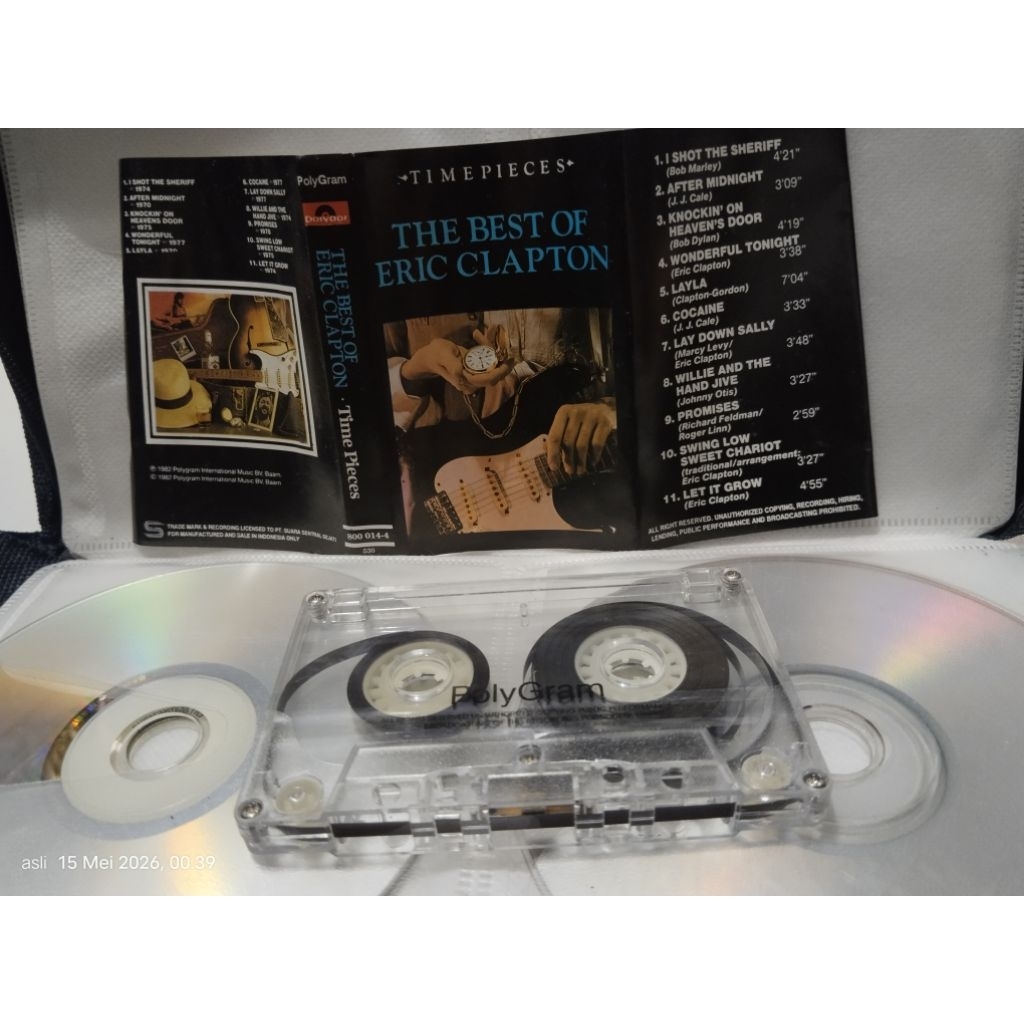 เทปคาสเซ็ท ERIC CLAPTON >> THE BEST OF ชิ้นเวลา