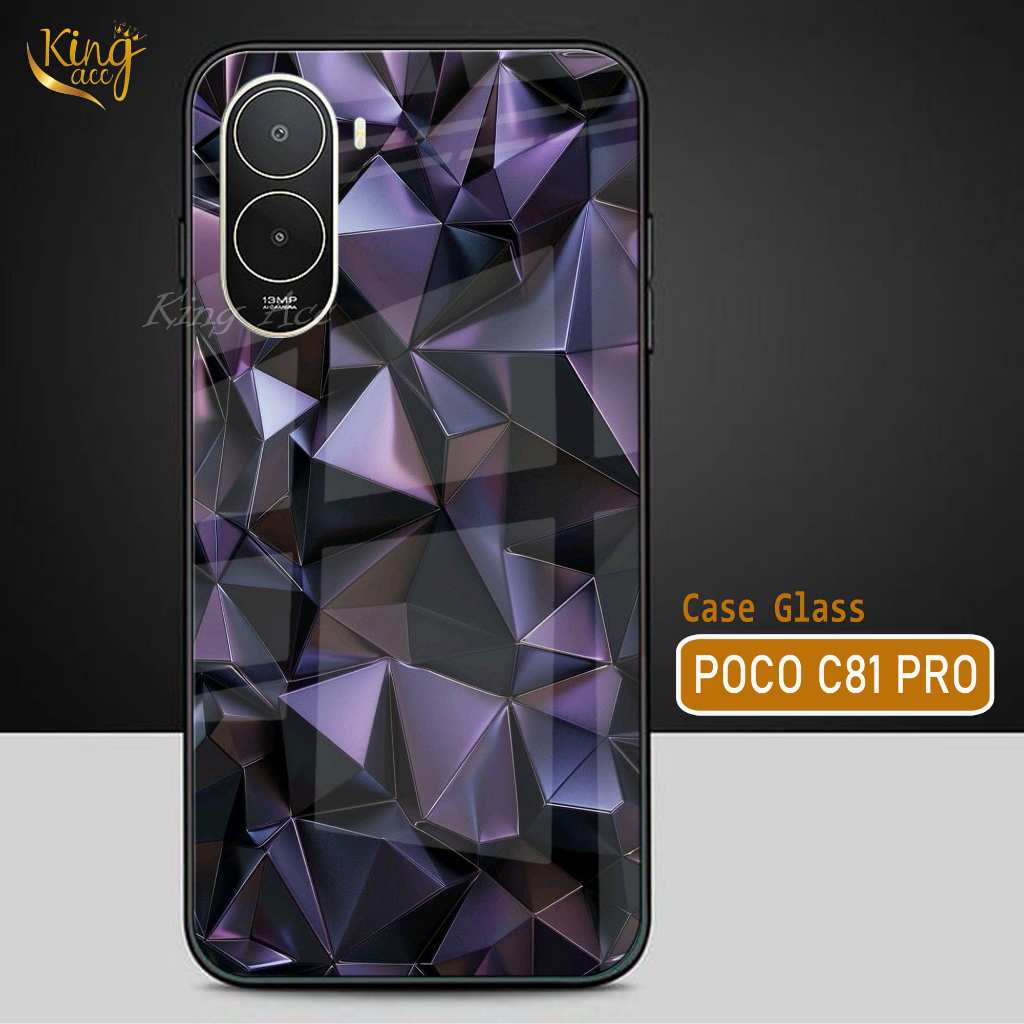 HP Glitter Glass เคสโทรศัพท์สําหรับ POCO C81/C81 PRO/C85X - POCO C81/C81 PRO/C85X เคสโทรศัพท์ - K97