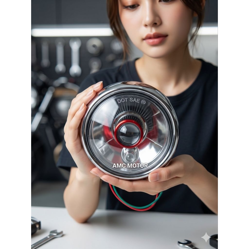C70 H4 LED เลเซอร์น้ําดีมินิสะท้อนแสง C70 LED H4 โคมไฟ
