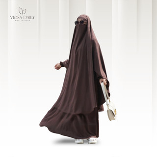 Viosa Daily - MINA Set Abaya + French Khimar Semi Instan