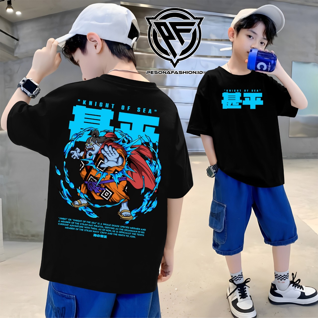ONE PIECE OP ANIME MOTIF CHILDRENS เสื้อยืด JINBEI KNIGHT OF SEA SCIBUKAI GEAR FIFTH GEAR 5 EDITION