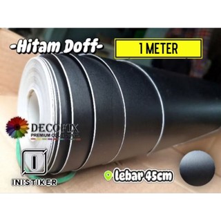 1meter skotlet sticker motor HITAM DOFF ( MATTE ) merk decofix lebar45cm