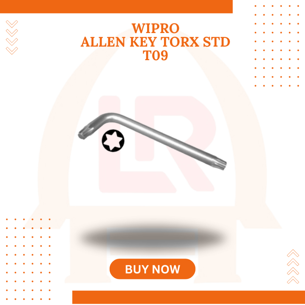 WIPRO ALLEN KEY TORX STD T09 STAR L KEY T09