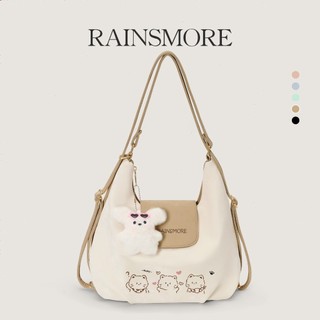 RAINSMORE Tas Ransel Fashion Terbaru, Gaya INS, Kapasitas Besar, Multifungsi: Ransel & Tote, Kasual dan Stylish