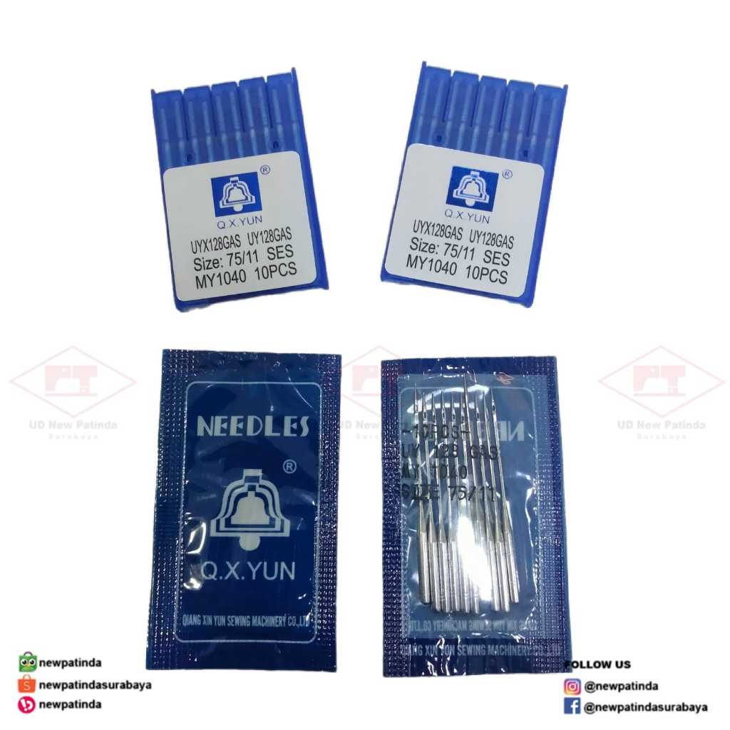 MESIN UY x 128 GAS QXYUN เข็มจักรเย็บผ้า Overdeck / Interlock