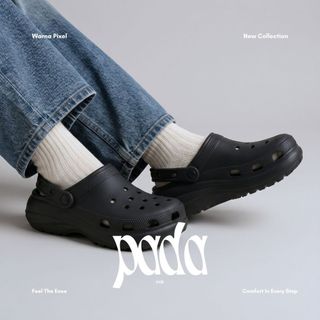 PADA Ease Daily Clogs Sandal EVA Black Premium Unisex - Empuk Lembut Anti Slip Casual
