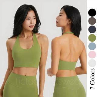 COURTNEY TOP SPORTS BRA HALTER NECK ATASAN OLAHRAGA WANITA UNTUK GYM YOGA FITNESS