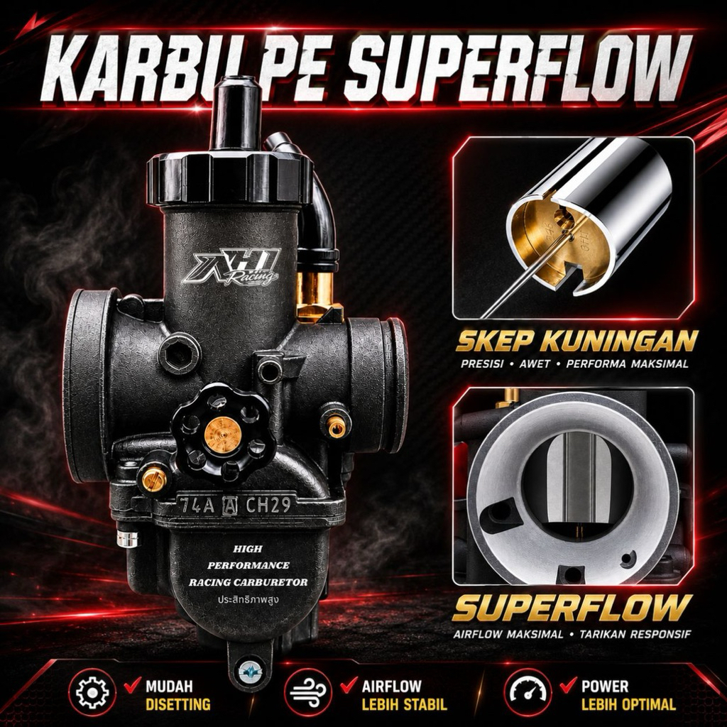 AH1 RACING CARBURETOR PE 24 PE 26 PE 28 AH1 RACING BRASS SKEP
