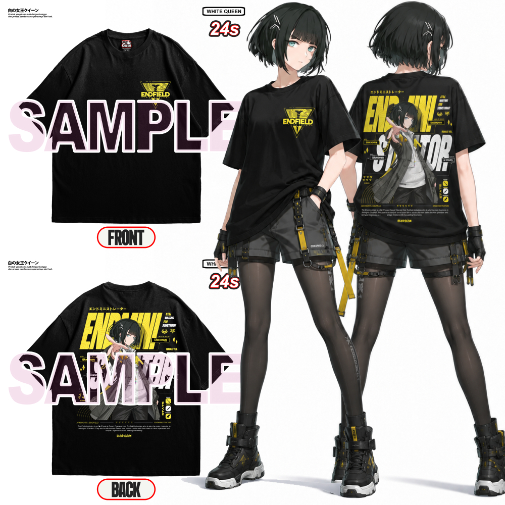 White Queen / Arknights: Endfield / Cotton 24s Endministrator เสื้อยืด