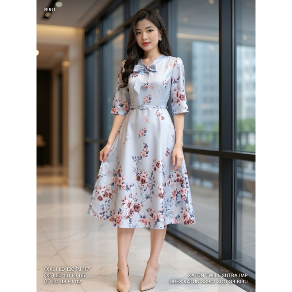 KATUN [L-2L] FLOWER COTTON DRESS 6233520051-2772-90204-26252-15433-83901-60782