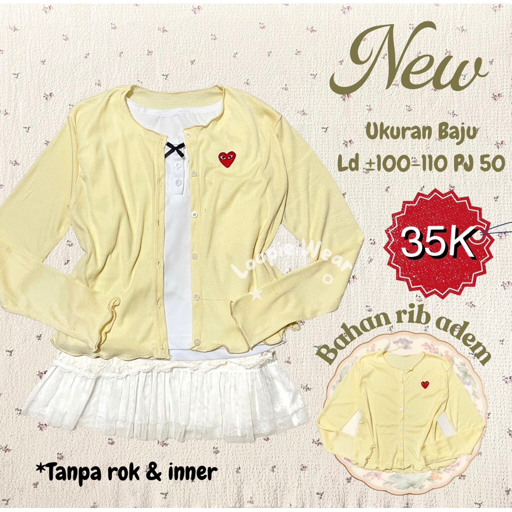 RIB CARDIGAN TOP****